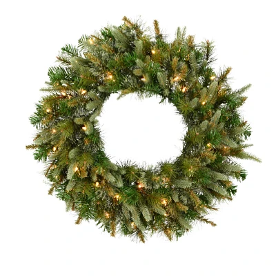 30" Clear Dura-Lit® Cashmere Wreath