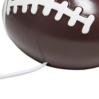 Simple Designs™ 11.5" Football Base Table Lamp with White Shade Brown Trim