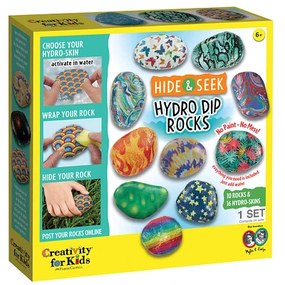 8 Pack: Creativity for Kids® Hide & Seek Hydro Dip Rock Painting Set