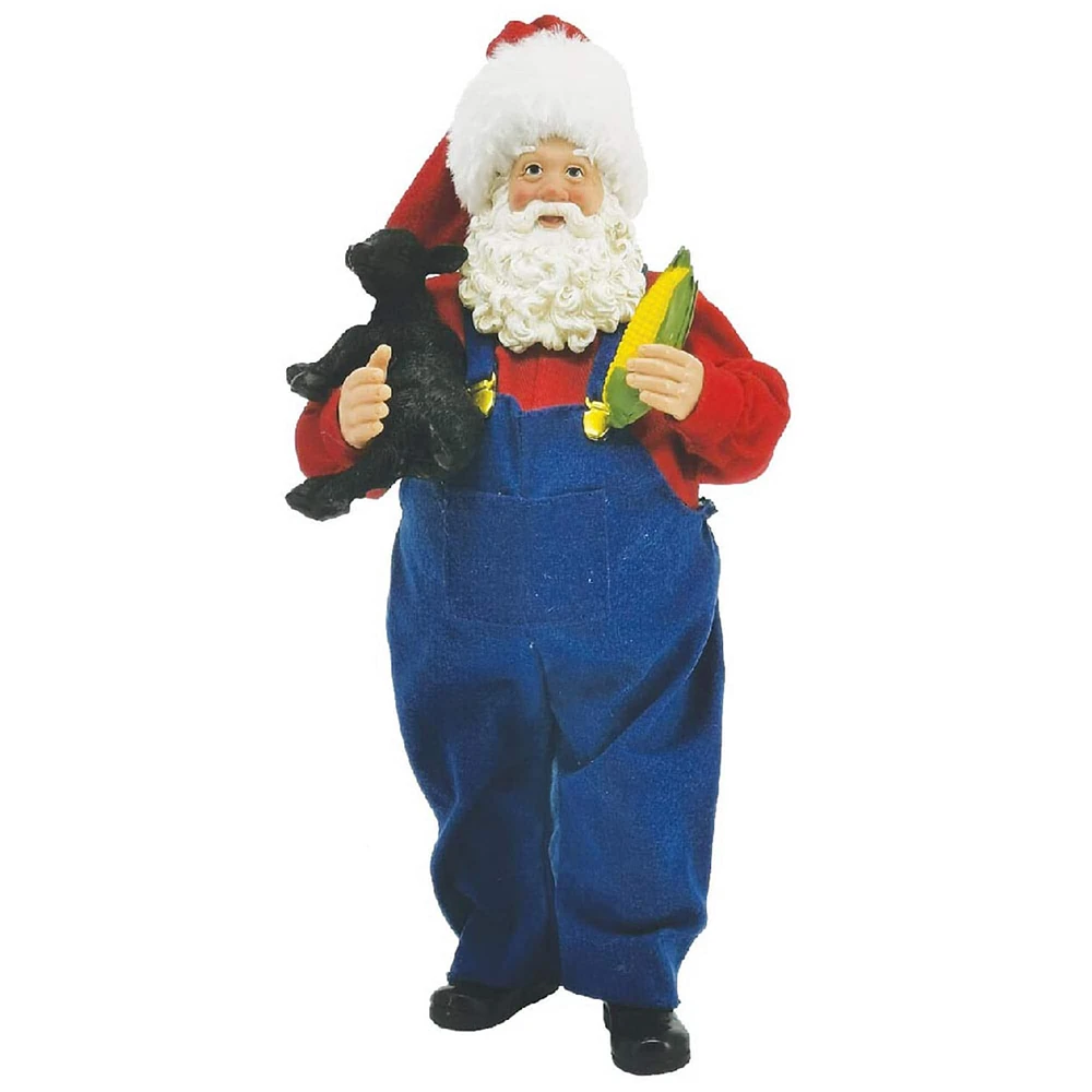 Santa's Workshop 10" Farmer Claus & The Calf Figurine