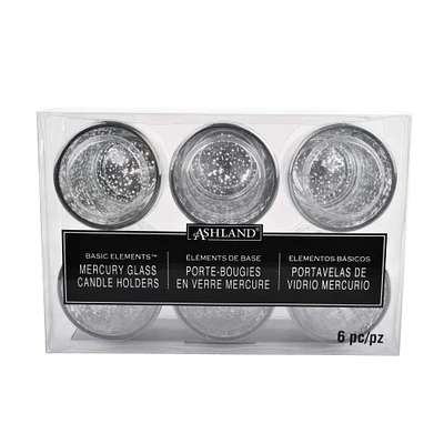 12 Packs: 6 ct. (72 total) 2.5" Silver Mercury Glass Votive Holders by Ashland® Élégance™