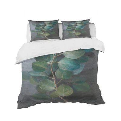 Designart 'Fresh leaves I' Cottage Bedding Set