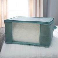 Simplify Dusty Blue Blanket Storage Bag Set