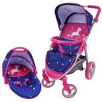 509 Crew Unicorn 2-in-1 Doll Travel System