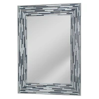 Head West Frameless Reeded Mosaic Printed Wall Décor Mirror