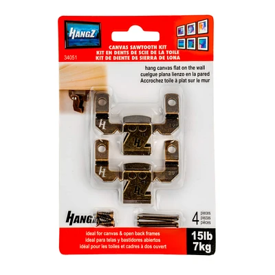 HangZ™ 15lb. Canvas Sawtooth Hook Kit 