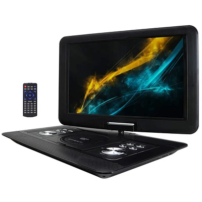 Trexonic 15.4" Portable DVD Player with Swivel LCD Screen