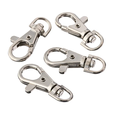 12 Packs: 4 ct. (48 total) Silver Snap Hooks by Make Market®