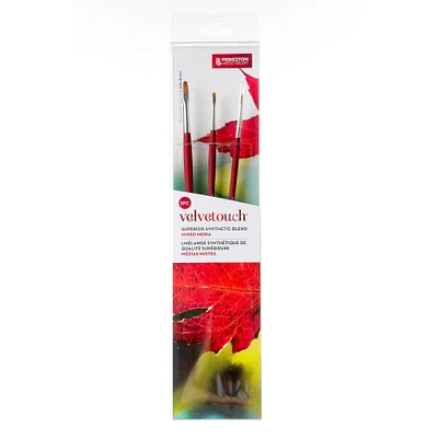 12 Pack: Princeton™ Velvetouch™ Series 3900 Synthetic Long Handle 3 Piece Brush Set