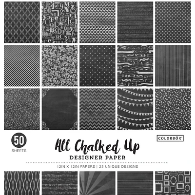 Colorbok® All Chalked Up Designer Paper Pad, 12" x 12"