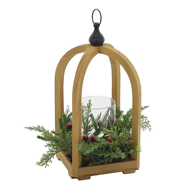 Foliage & Berry Wood Lantern by Ashland