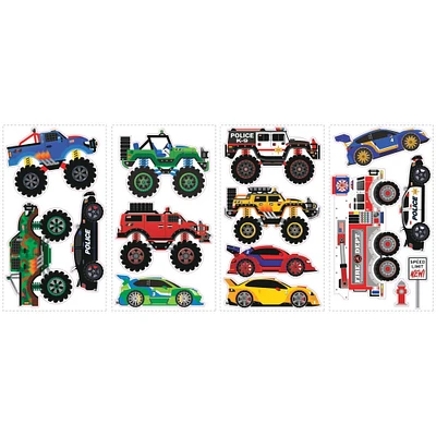 RoomMates Cars & Trucks Peel & Stick Giant Wall Decals