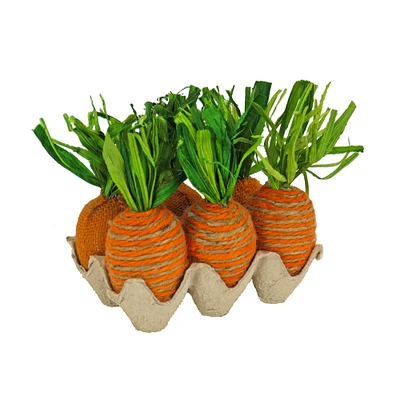 5" Egg Carton Carrots Tabletop Décor