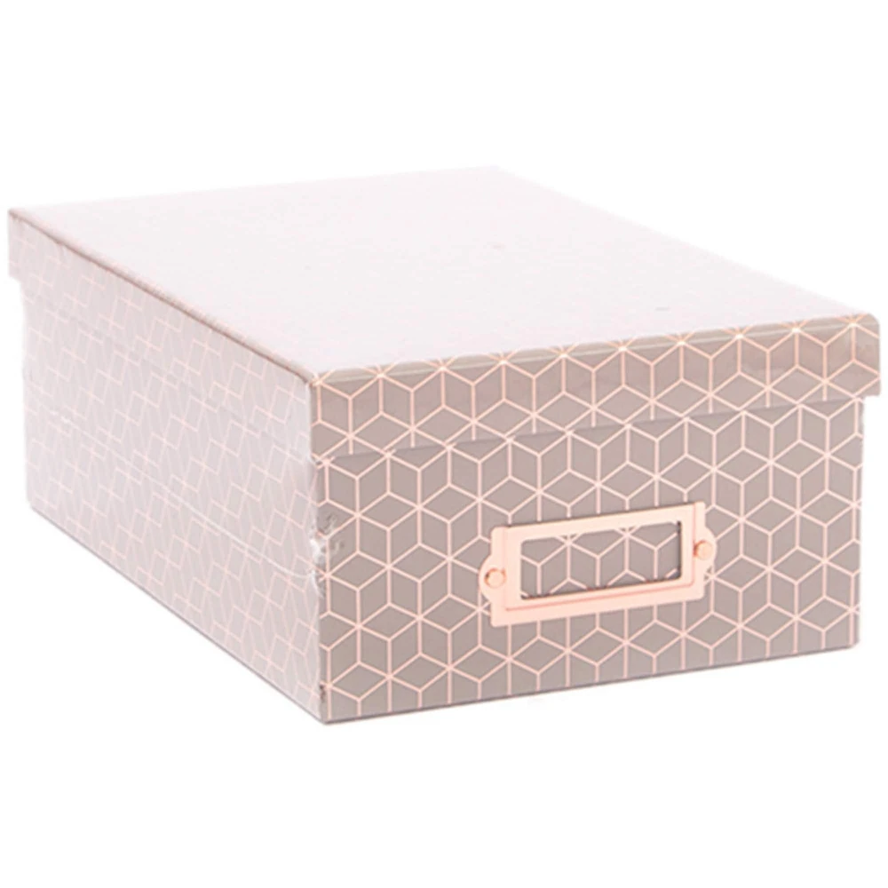 DCWV® Gray & Rose Gold Photo Box with Bookplate