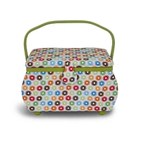 Dritz® Multicolor Retro Large Curved Sewing Basket