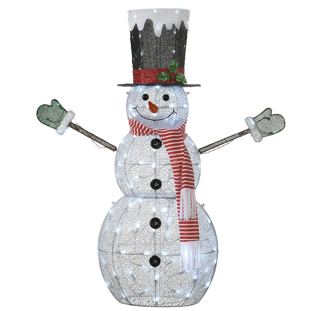 4ft. Pre-Lit Fabric Snowman