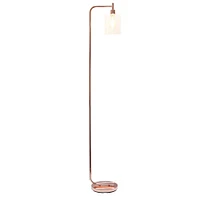 Simple Designs™ Iron Lantern Floor Lamp with Glass Shade