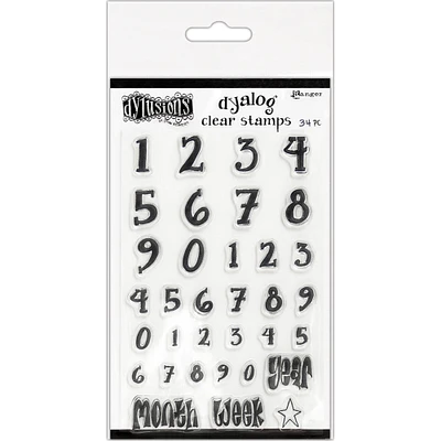 Dyan Reaveley's Dylusions Numerology Clear Stamps
