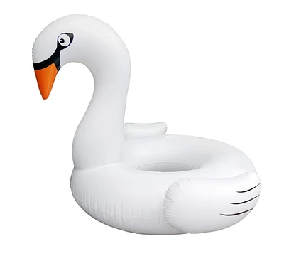 4.5ft. White Swan Inflatable Swimming Pool Ring Float