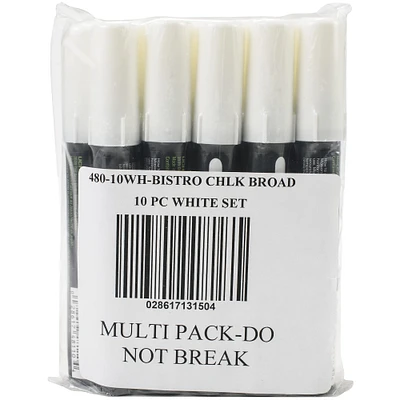 Marvy® Uchida Bistro White Broad Tip Chalk Markers, 10ct.