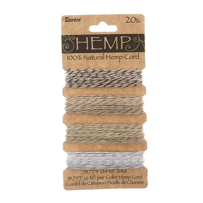 Darice® 20lb. Metallic Twist Natural Hemp Cord Mix