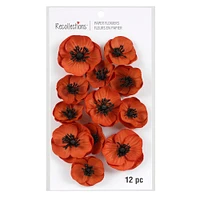 Red Poppy Paper Flowers by Recollections™, 12ct.