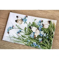 Letistitch Butterflies And Bluebird Flowers Counted Cross Stitch Kit