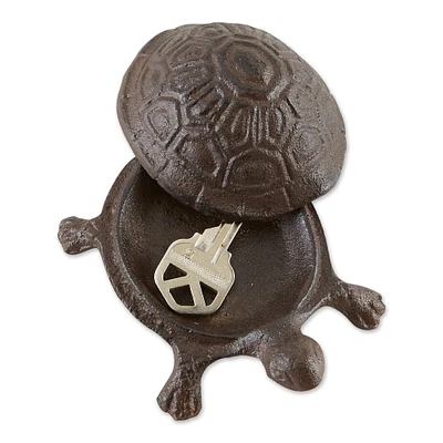 Secure Cast Iron Turtle Secret Key Holder