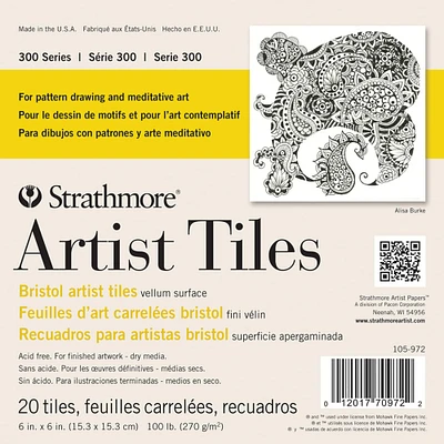 Strathmore® 300 Series Bristol Artist Tiles, 6" x 6" 