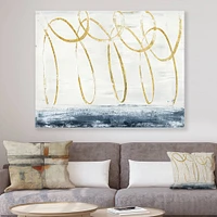 Designart - Gold Abstract Geometric Shape