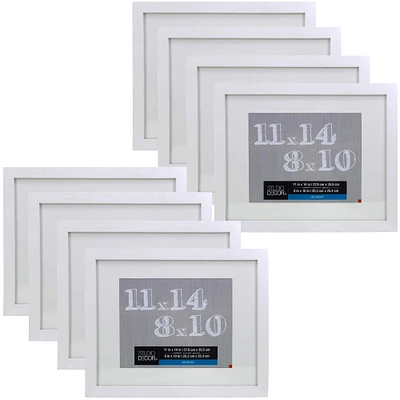 8 Pack: White Frame with Mat