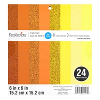 Orange & Yellow Paper Pad by Recollections™, 6" x 6"