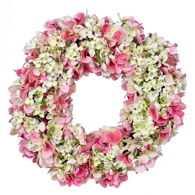 16" Pink Hydrangea Wreath