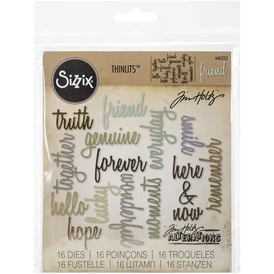 Sizzix® Thinlits® Friendship Script Words Die Set by Tim Holtz®