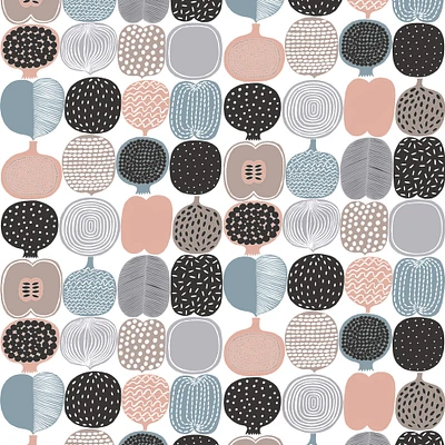 NuWallpaper Marimekko Pink & Gray Kompotti Peel & Stick Wallpaper