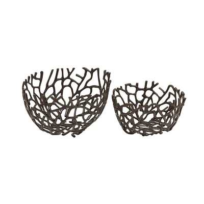 Aluminum Coastal Decorative Bowl Set