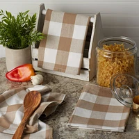 DII® Stone Buffalo Check Dish Towels, 3ct.