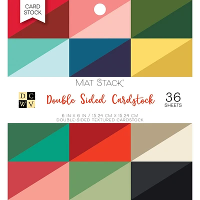 DCWV® Solid Double-Sided Cardstock Mat Stack, 6" x 6"