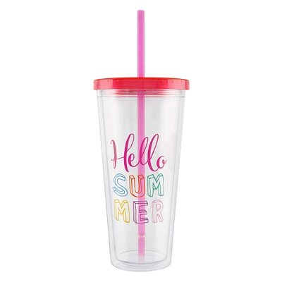 24oz. Hello Summer Tumbler by Celebrate It™