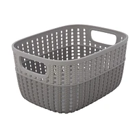 Simplify 9.4" Small 2-Tone Decorative Storage Basket