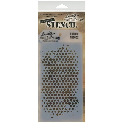 Stampers Anonymous Tim Holtz® Bubble Layering Stencil