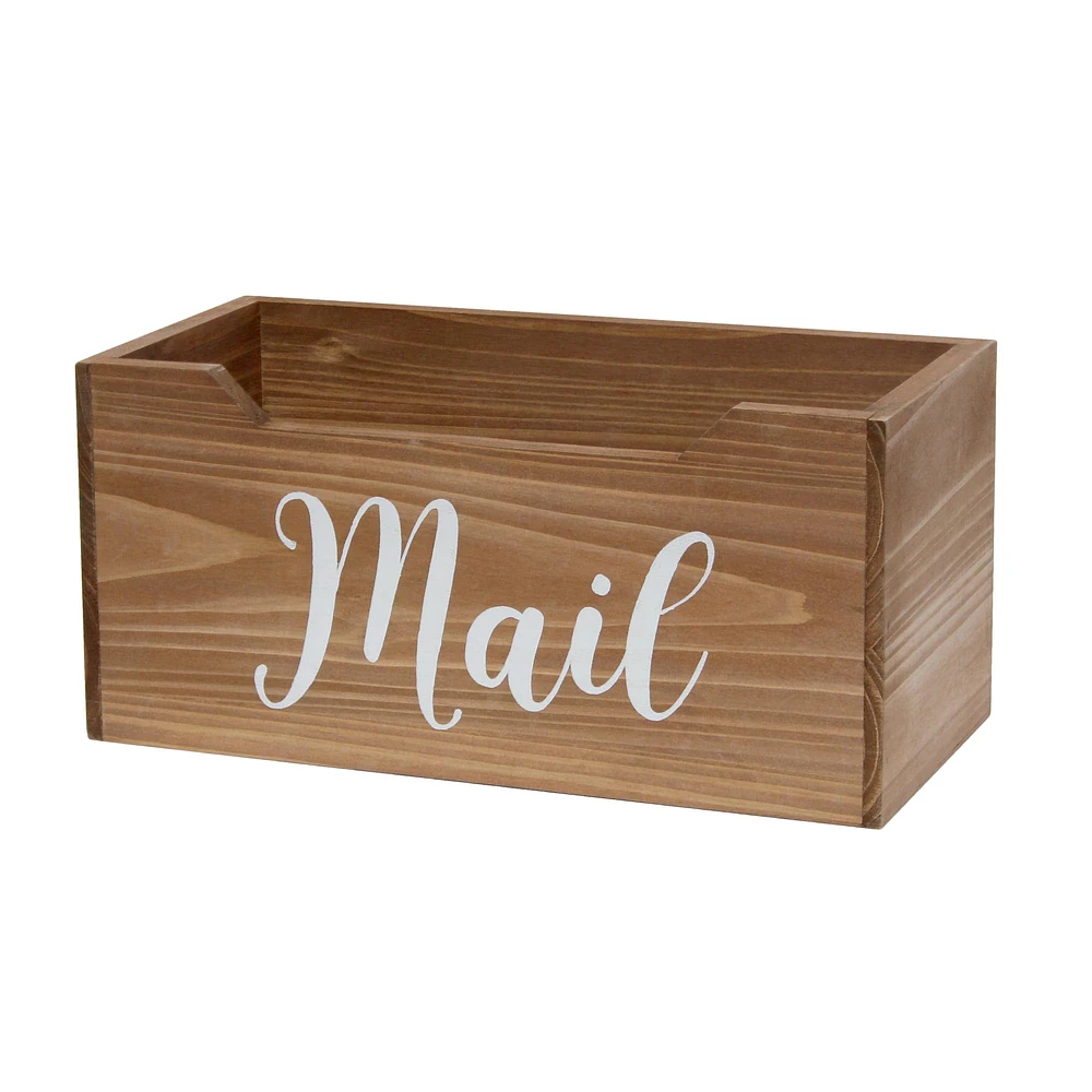 Elegant Designs Decorative Script Word Mail Organizer Box