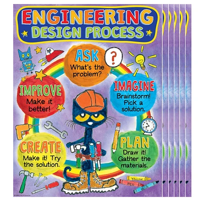 Pete the Cat® Engineering Design Process Chart, 6ct.