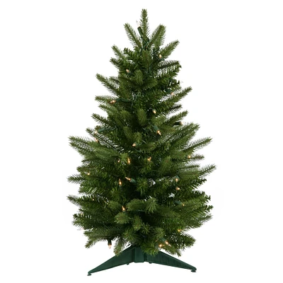 2ft. Pre-Lit Fraser Fir Artificial Christmas Tree, Clear Dura-Lit® Lights