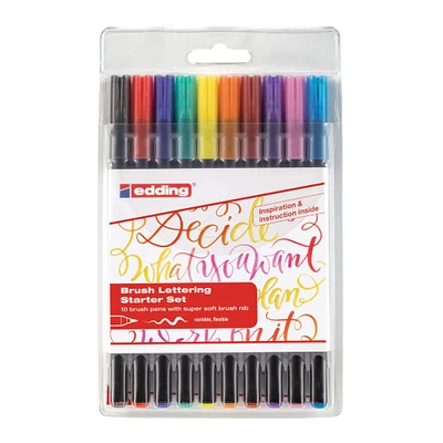edding® 1340 Brush Lettering Pen 10 Color Starter Set