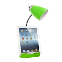 LimeLights 18.5" Gooseneck Desk Lamp with Tablet Stand and USB Port