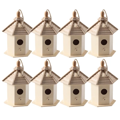 8 Pack: 6.5" Gazebo Birdhouse by Make Market®