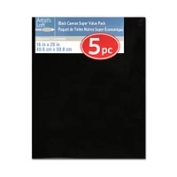 5 Pack Black Canvas Super Value Pack by Artist's Loft® Necessities™