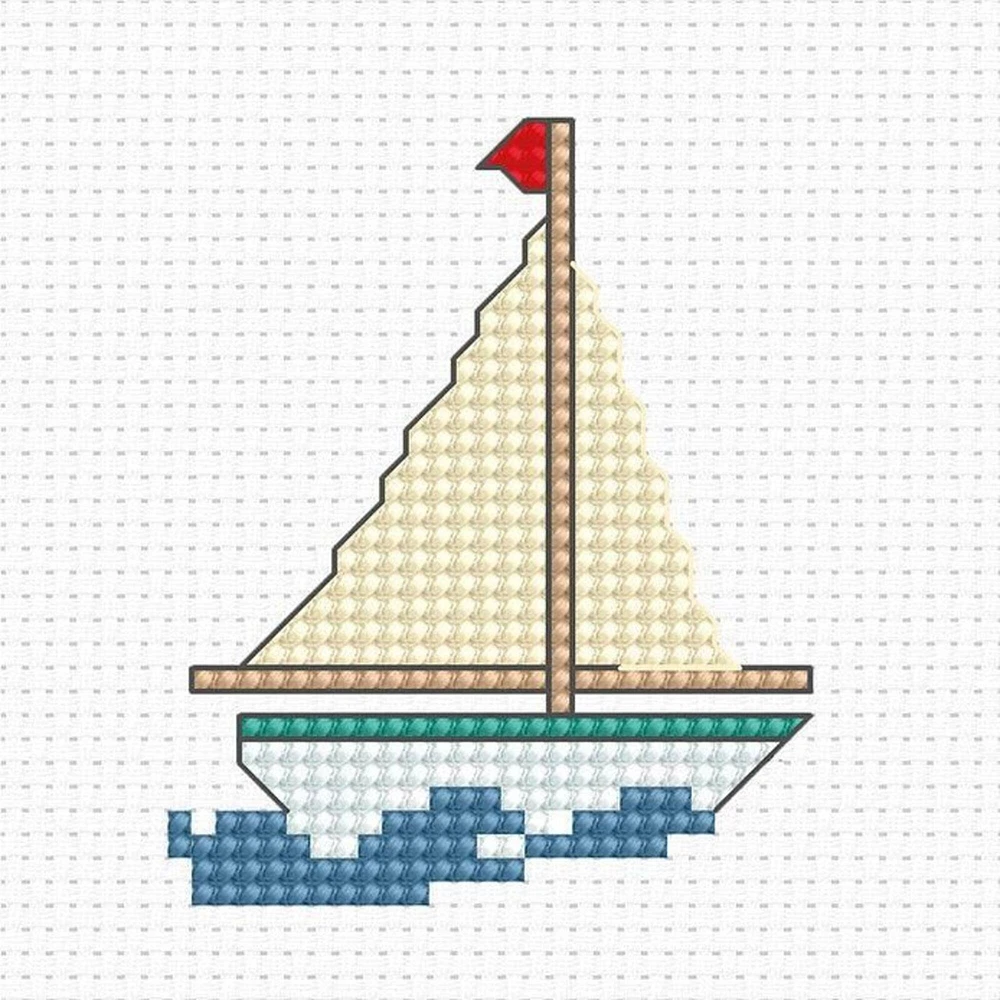 Luca-s Boat Counted Cross Stitch Kit