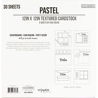 Colorbok® Pastel Textured Cardstock Pad, 12" x 12"